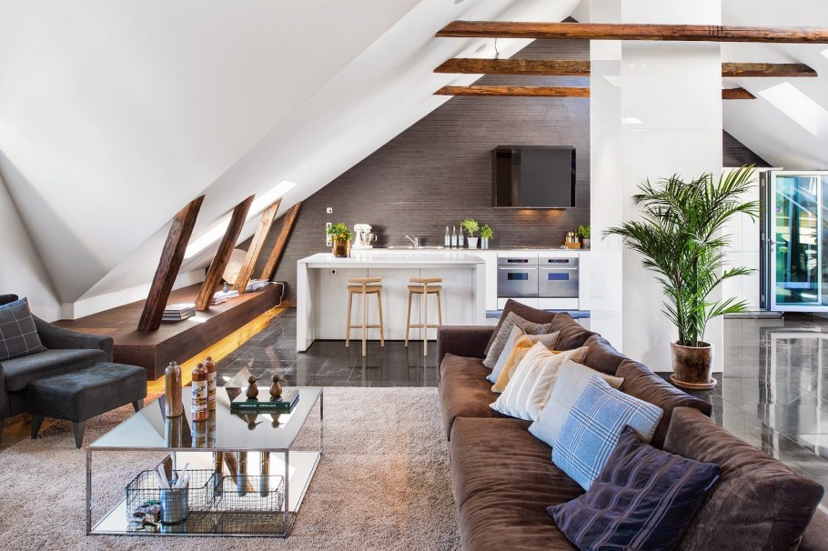 Мансарда в скандинавском стиле