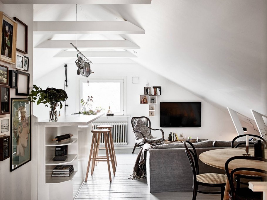 Скандинавский лофт мансарда