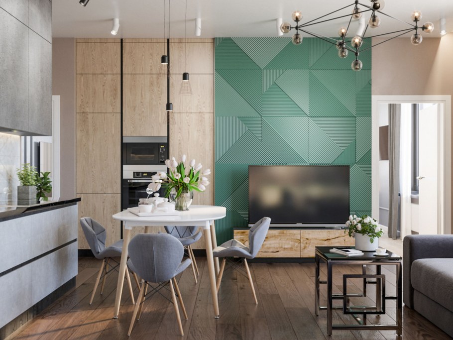 Абстрактные фотообои на кухню