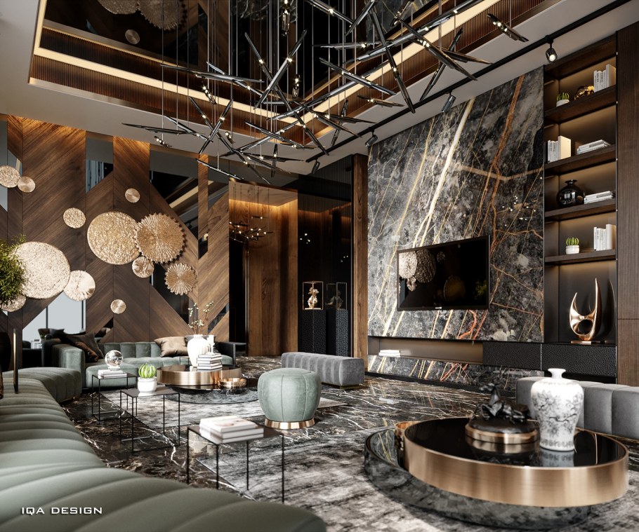 Элитный интерьер гостиной