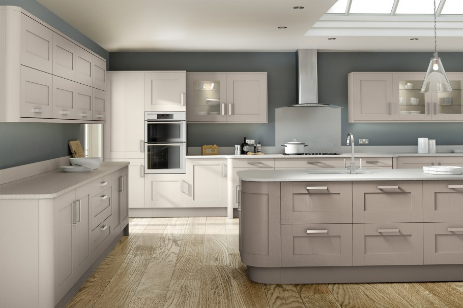 Кухня серый кашемир