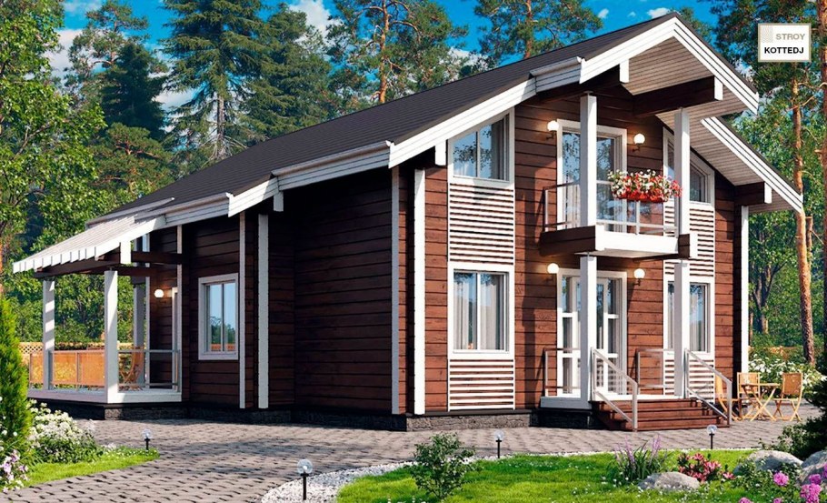 Дом из клееного бруса Саарланд