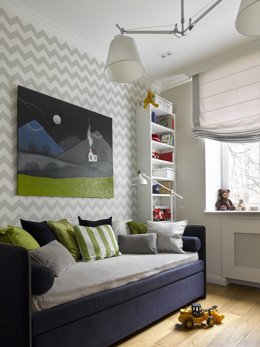 Комната для подростков в серых тонах