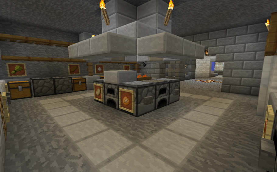 Кухня в замке майнкрафт