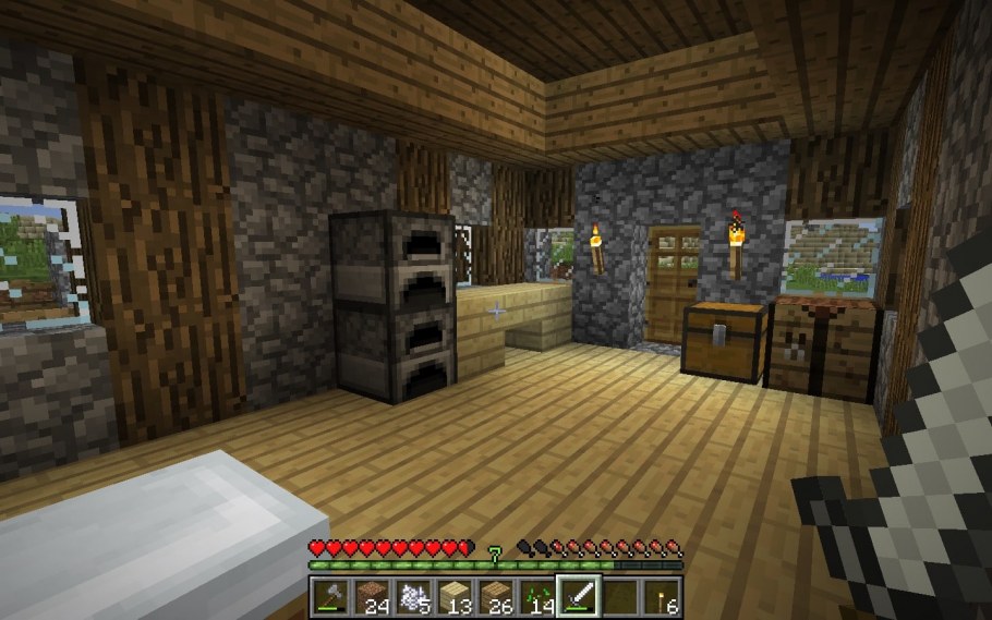 Костёр майнкрафт декор