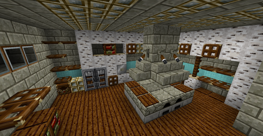 Интерьер склада в МАЙНКРАФТЕ