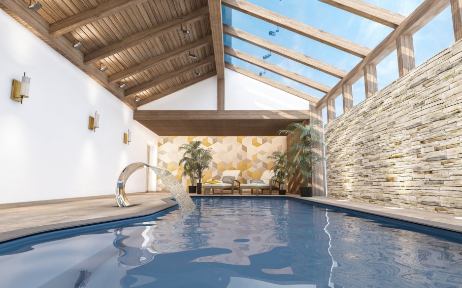 Проект бассейна с сауной