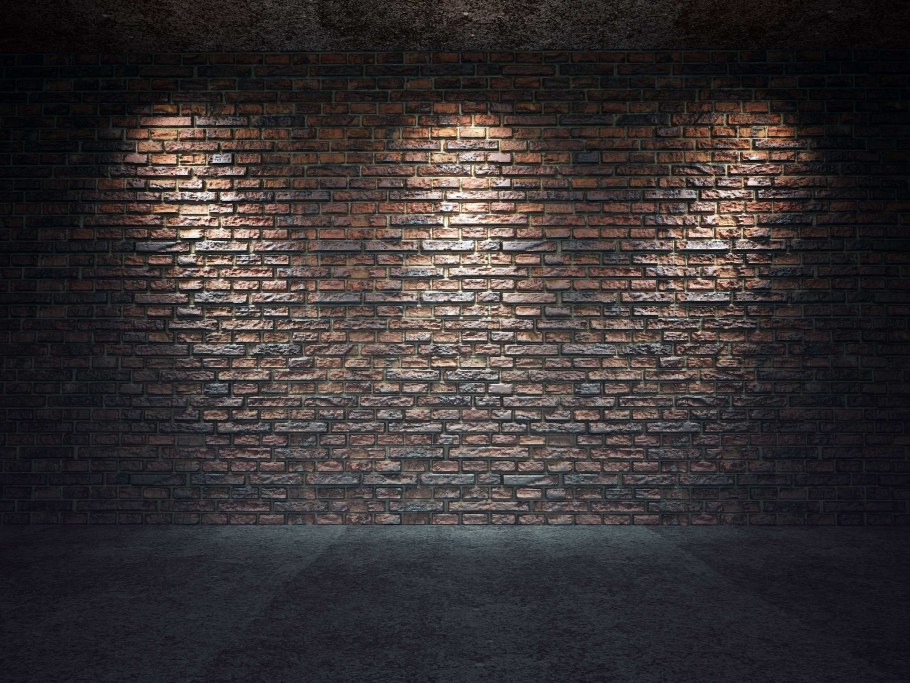 Черный кирпич с подсветкой