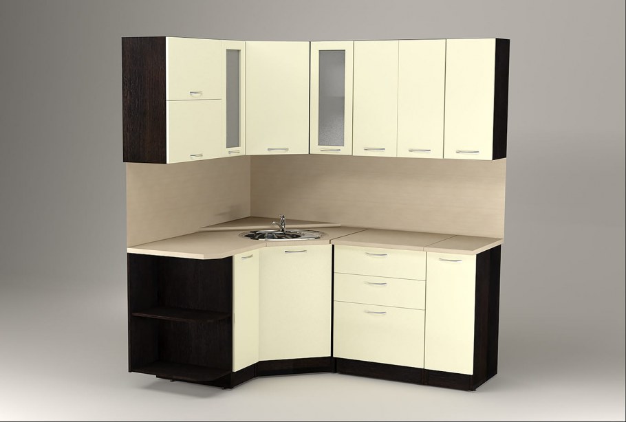 Кухня Престиж угловая 1200х1785 мм венге