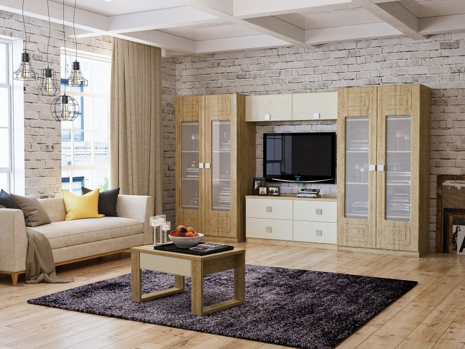 Модульный гарнитур Валери дуб гостина