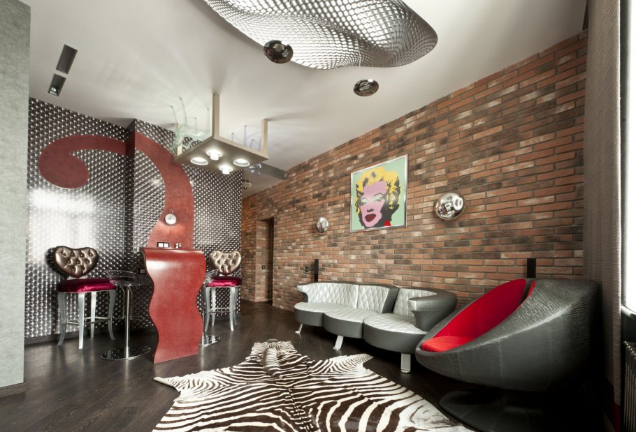 Однокомнатная квартира в стиле поп арт