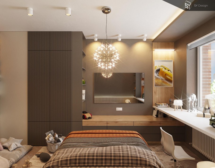 Детская спальня в светлых тонах