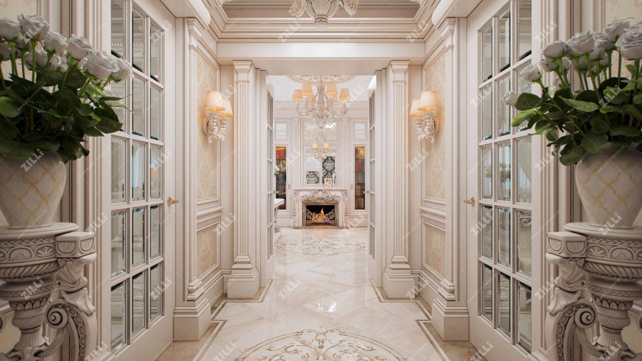 Колонны в классическом интерьере