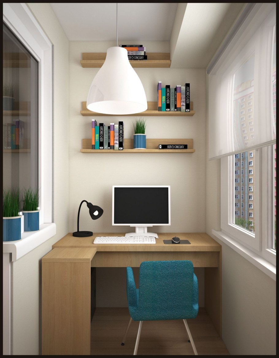 Компьютерный уголок на лоджии
