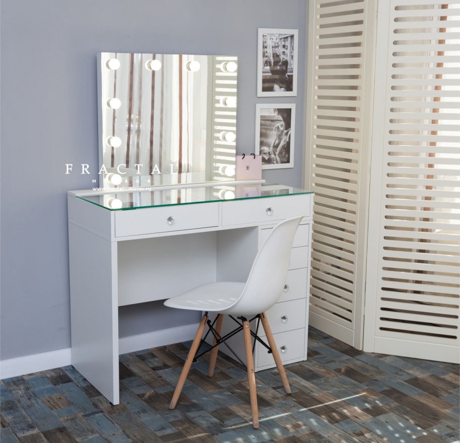 МАЛЬМ туалетный столик, белый, 120x41 см