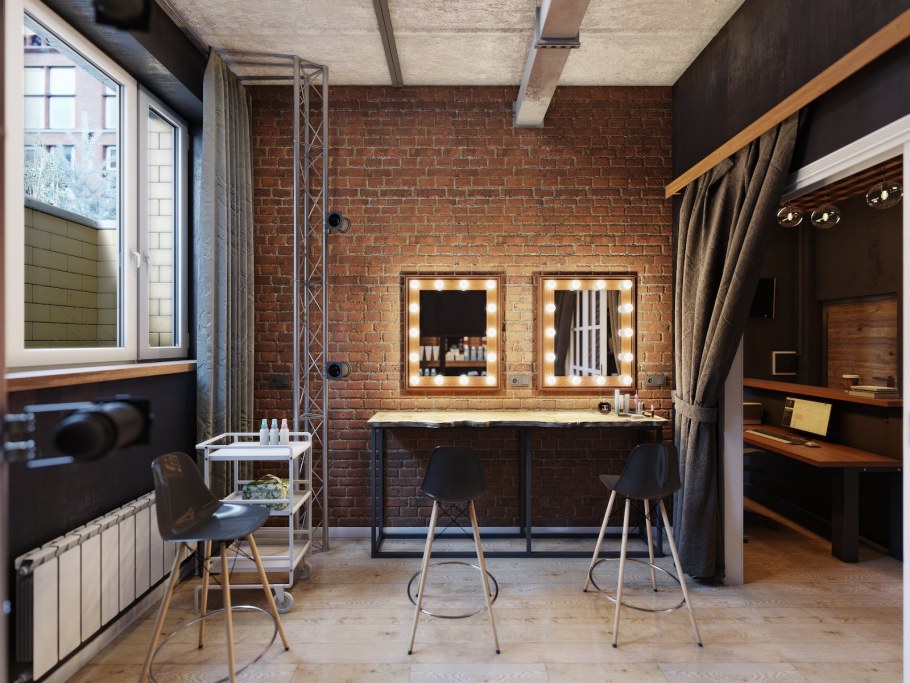 Парикмахерская в стиле лофт