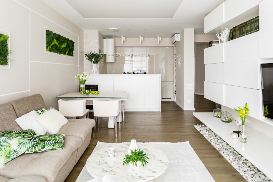 Кухня-гостиная в минималистическом стиле