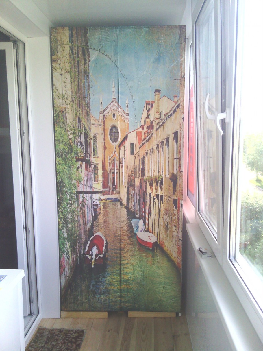 Роспись стен в лоджии