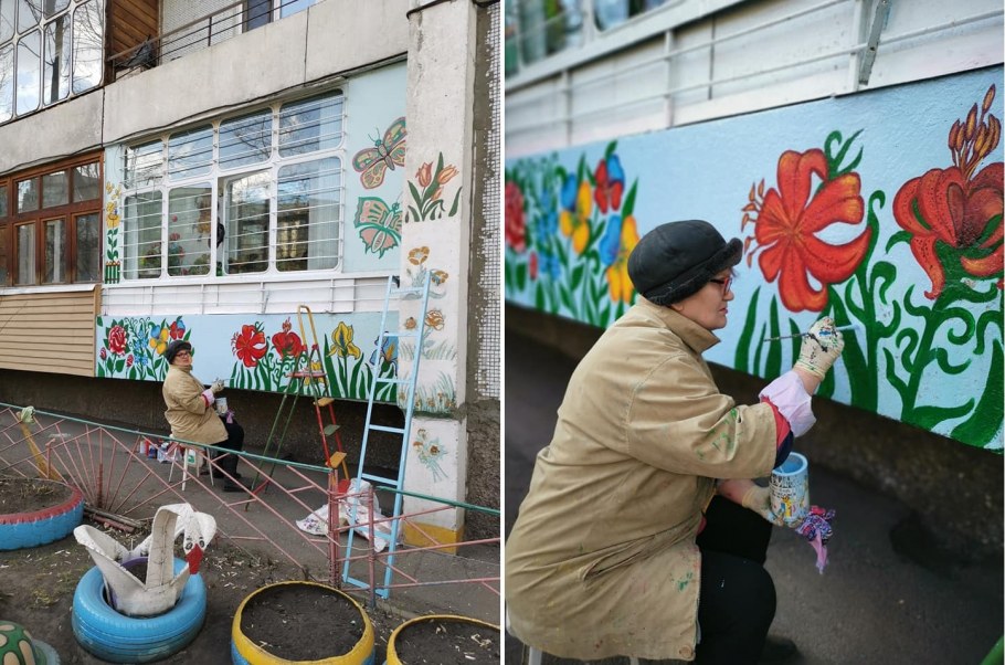 Псков Раскрашенная цветными