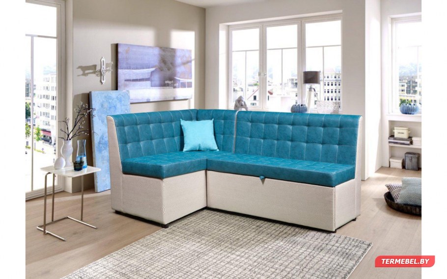 Кухня с бирюзовыми акцентами