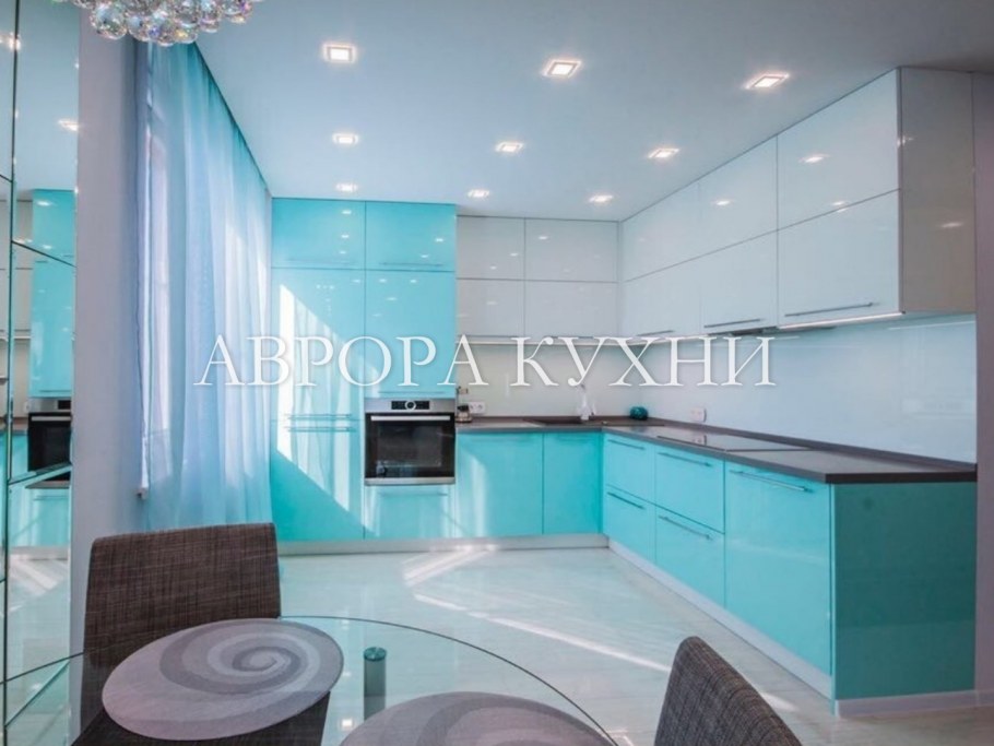 Кухня Прованс голубой Сурская мебель