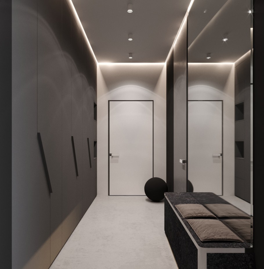 Дизайн проект прихожей в новой Охте