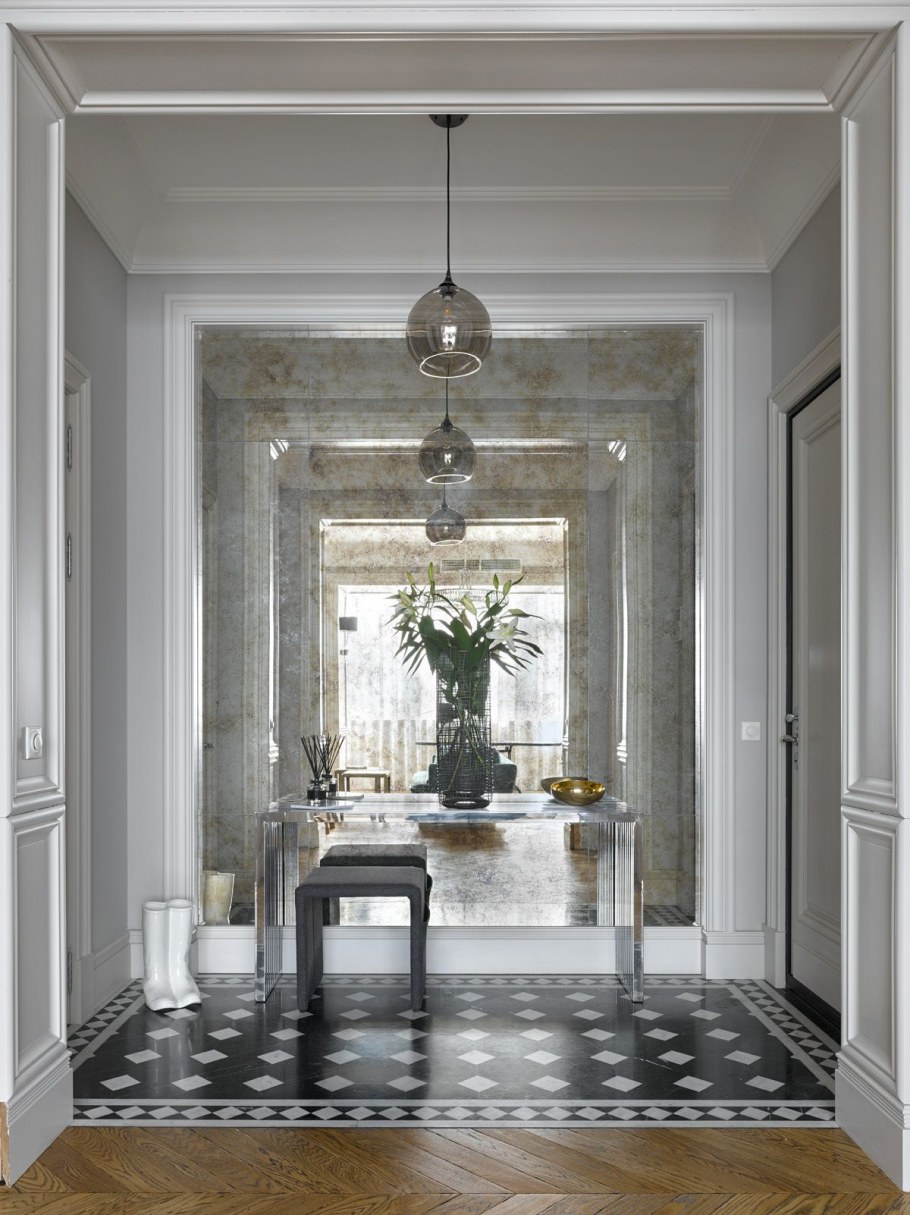 Longhi дверь состаренное зеркало