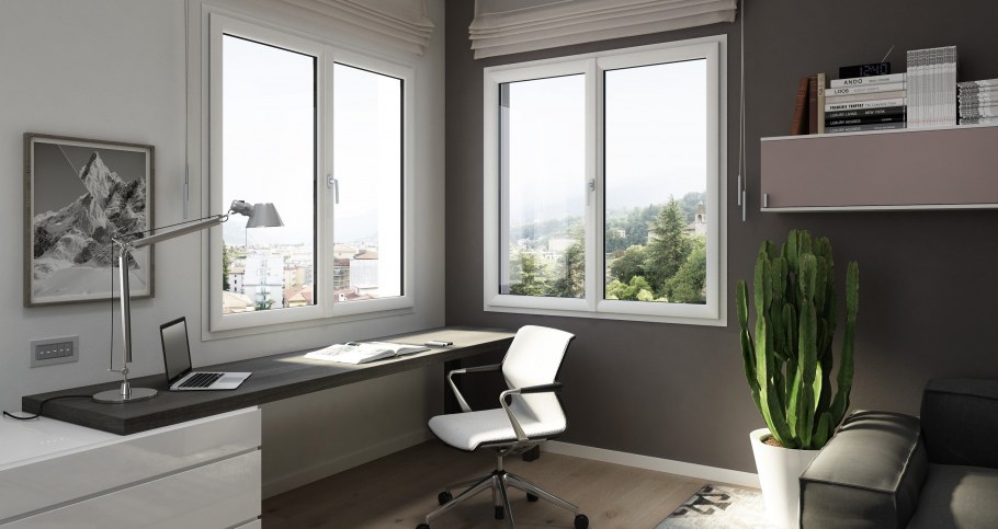 Перегородки с остеклением лофт