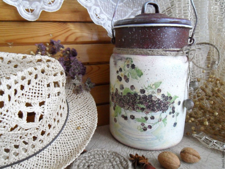 Декор старого бидона