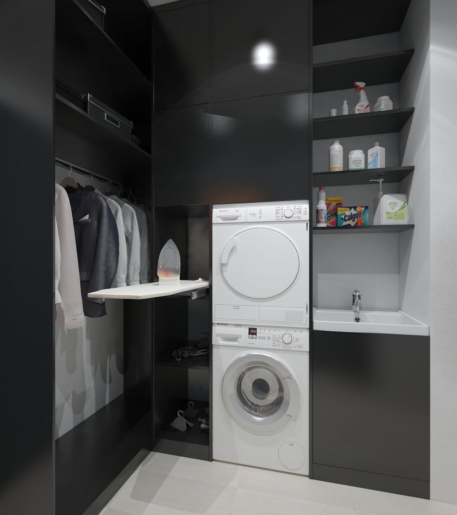 Гардеробная маленькая в постирочной