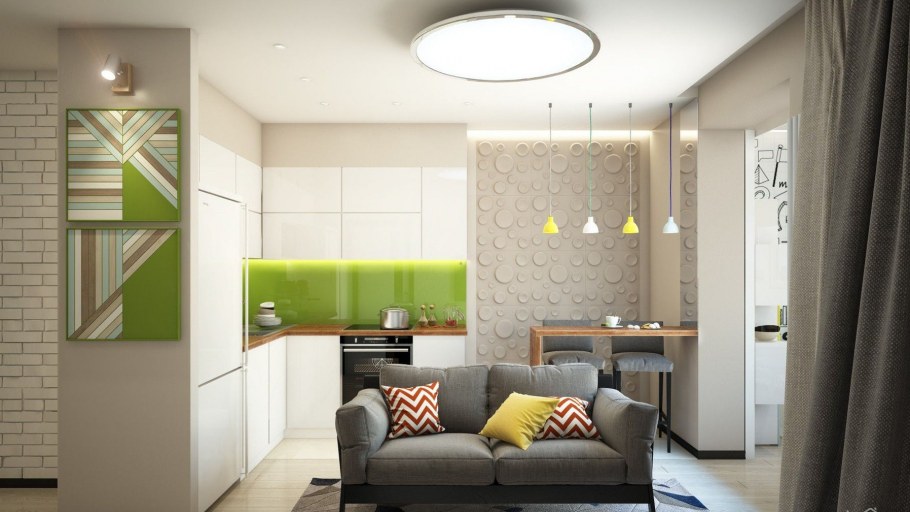 Маленькая кухня-гостиная