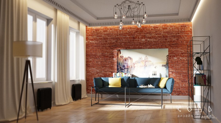 Молдинг на кирпичной стене