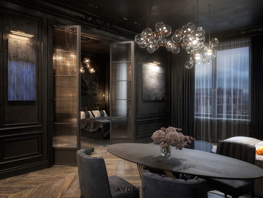 Интерьер в темных тонах