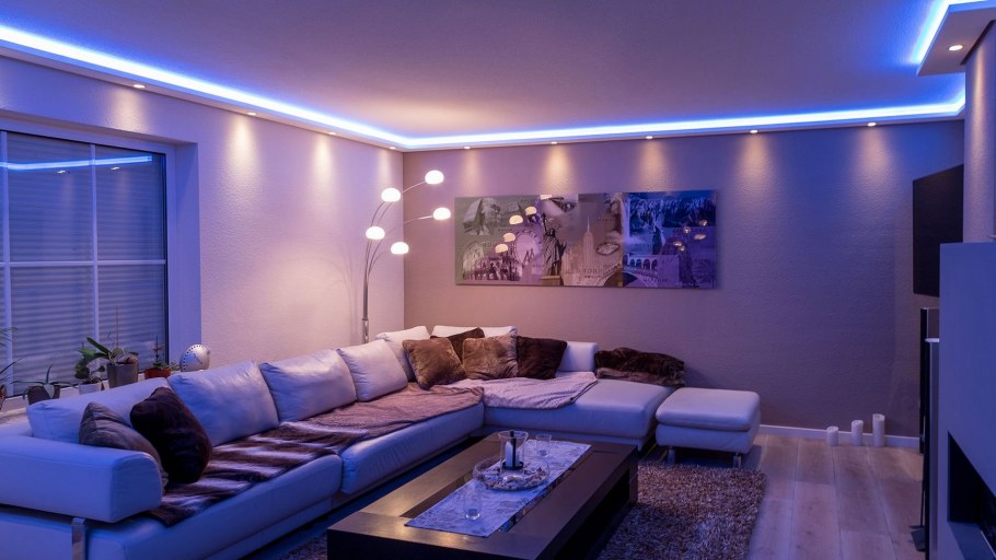 Светодиодная подсветка в гостиной