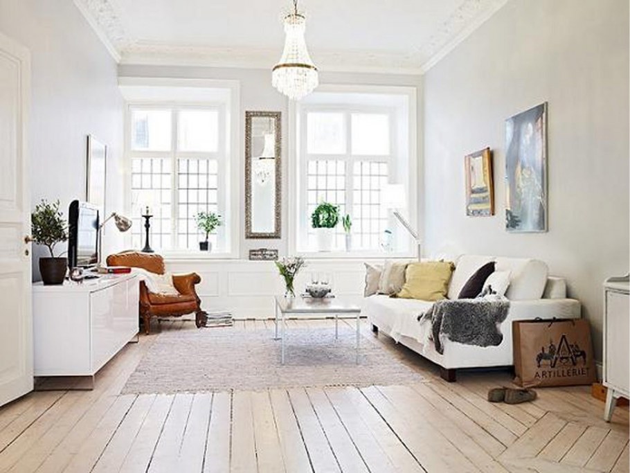 Деревянный пол в скандинавском стиле