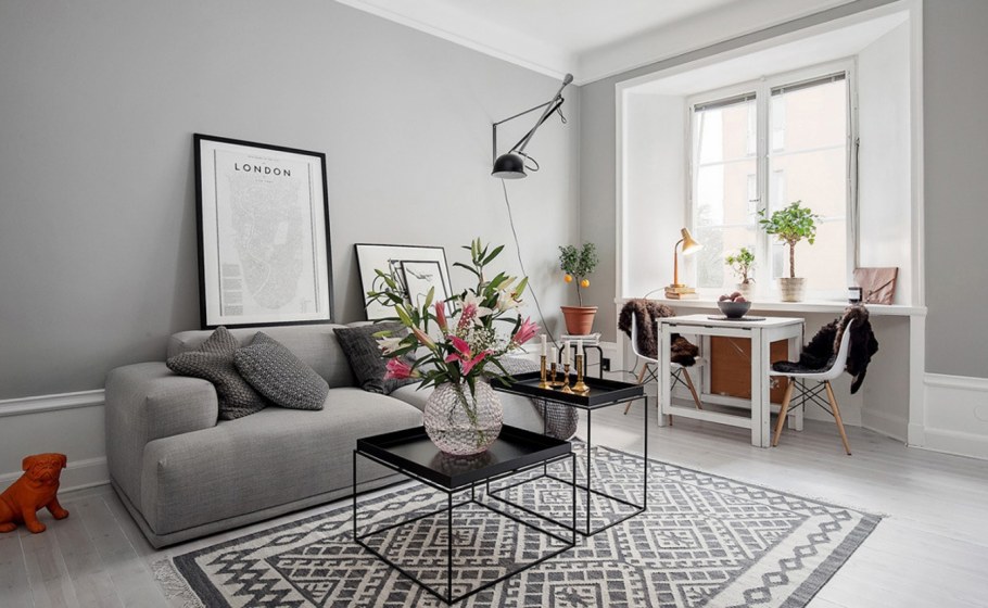 Белый пол в интерьере