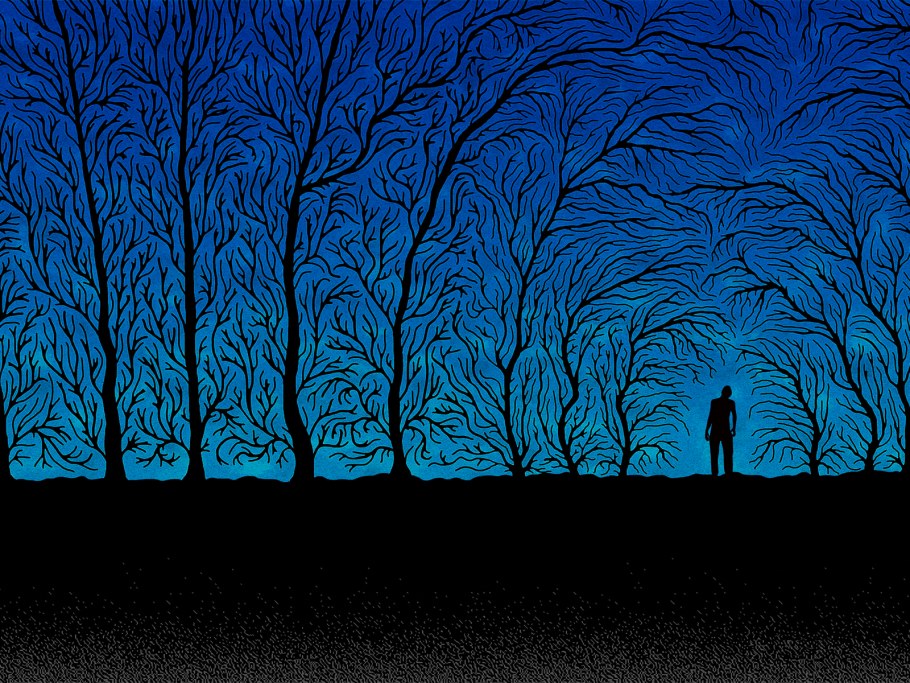 Пейзаж силуэт