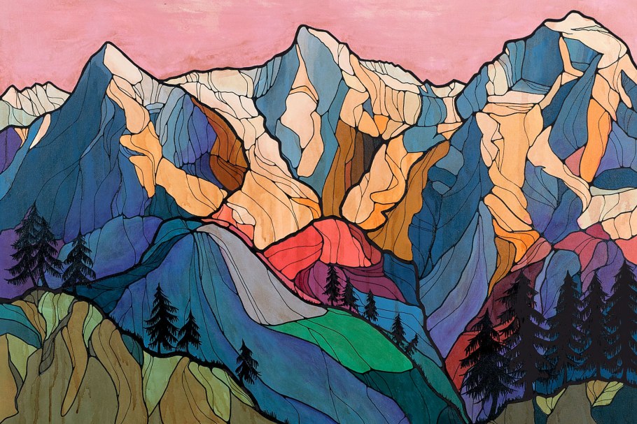 Декоративный пейзаж стилизация