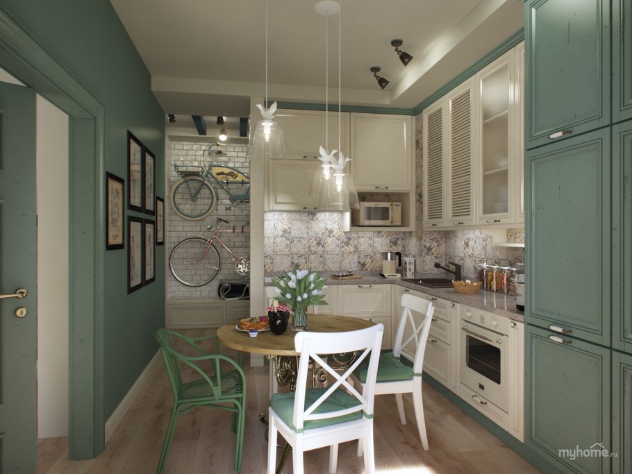 Кухня в средиземноморском стиле в квартире
