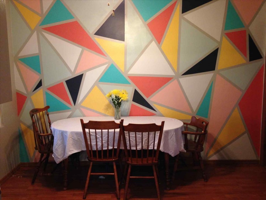 Геометрическая покраска стен