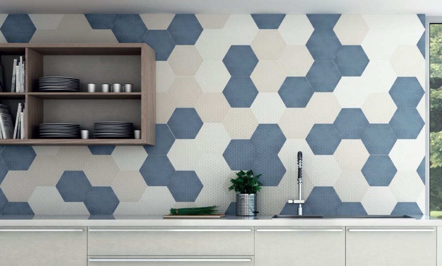 Керама Марацци шестигранная плитка фартук