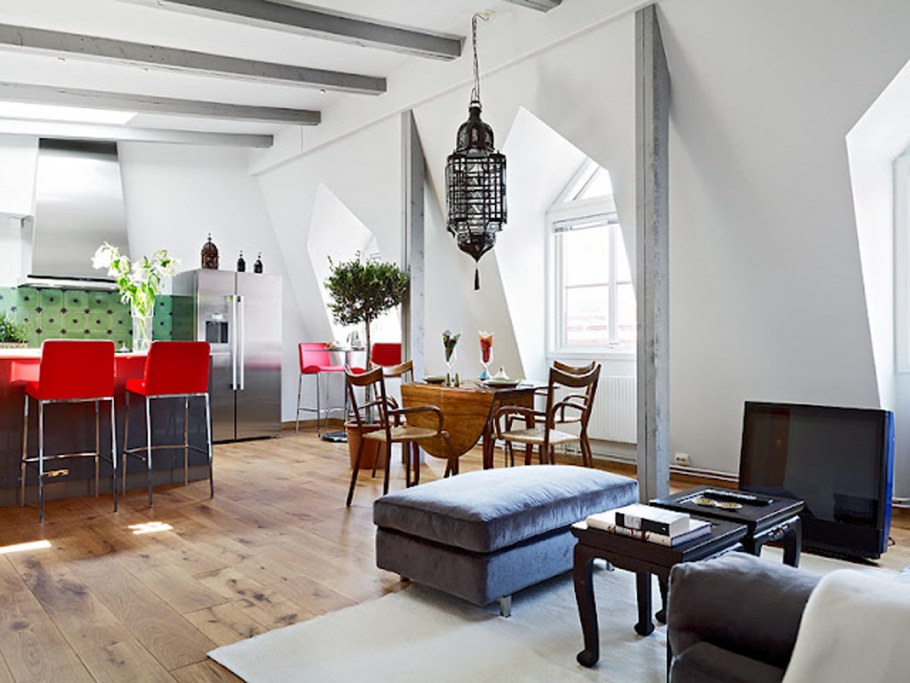 Гостиная Сканди лофт