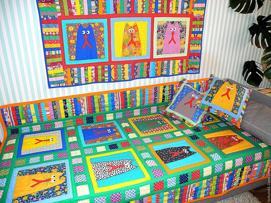Детский коврик в стиле пэчворк