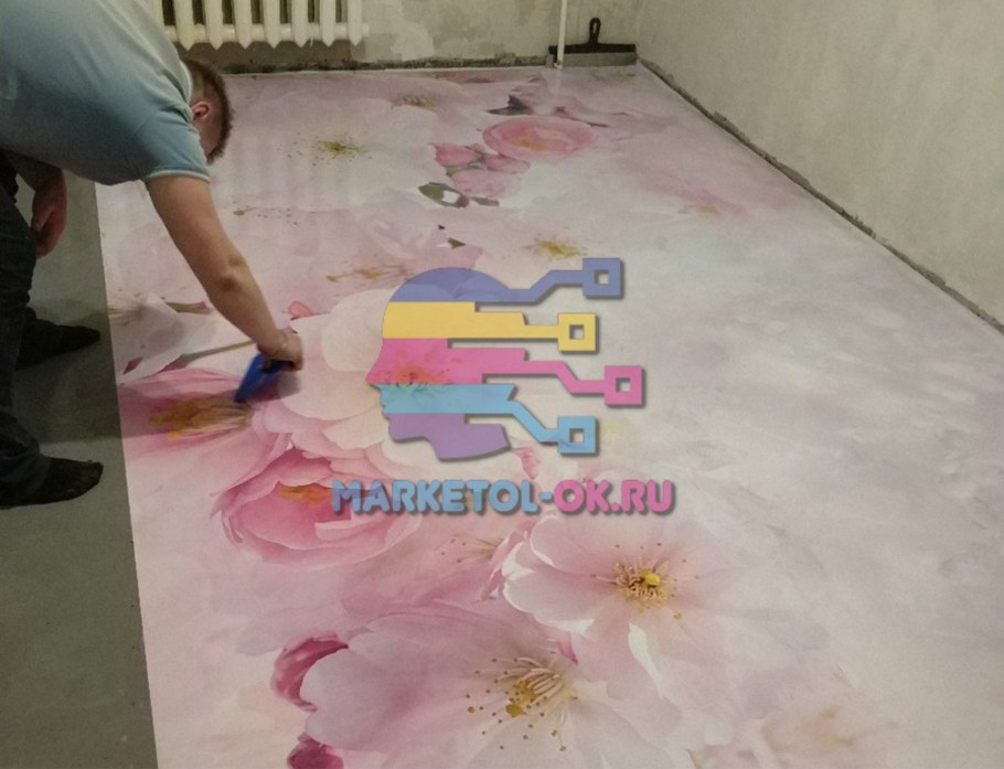 Наливной пол 3d мрамор