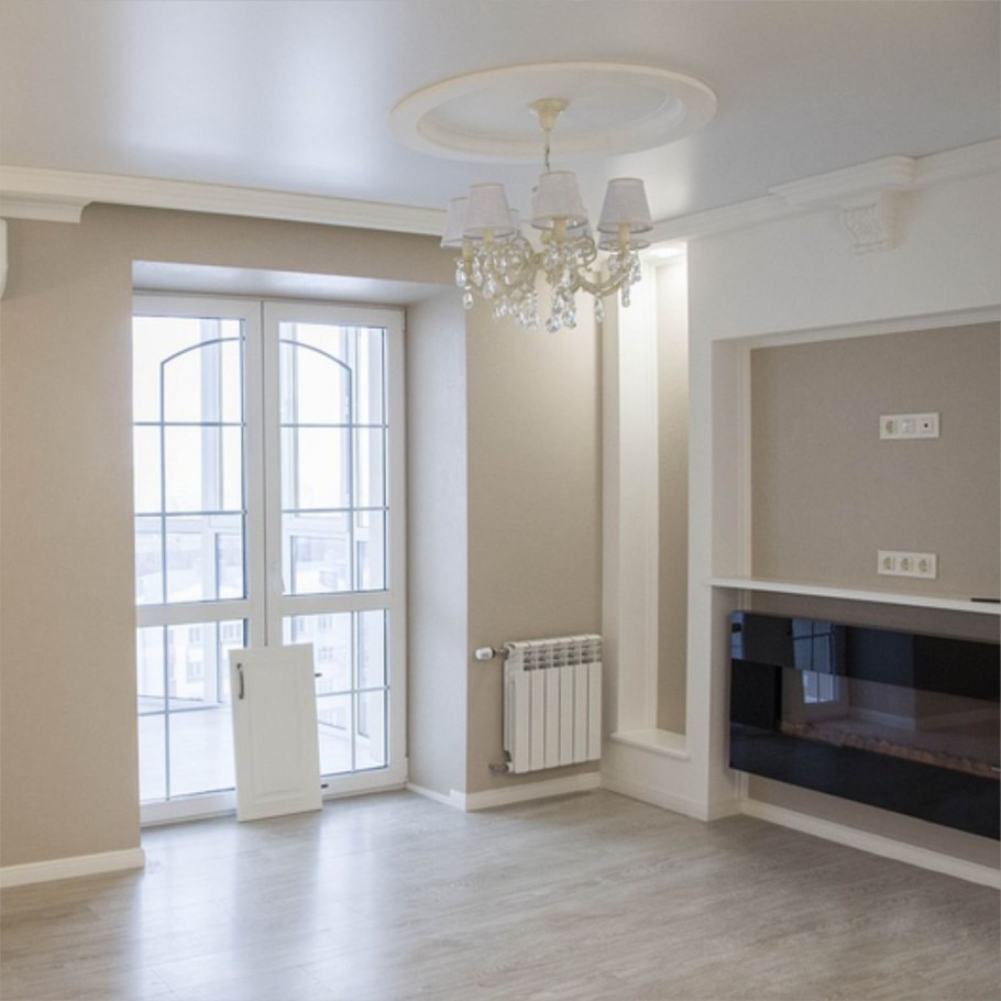 Декоративная штукатурка в интерьере гостиной