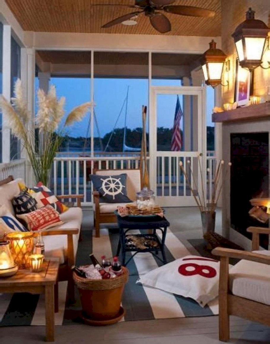 Декор террасы в морском стиле
