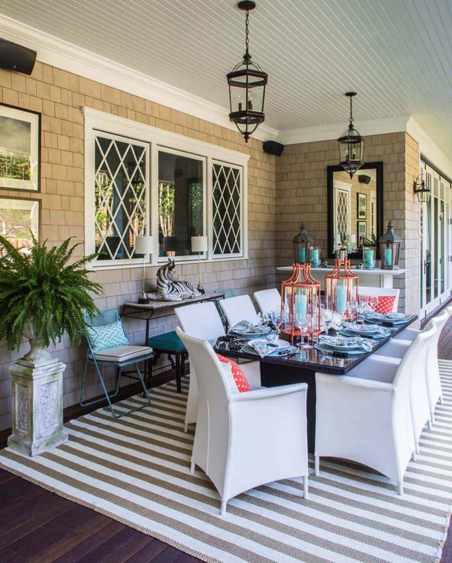 Веранда-гостиная в морском стиле