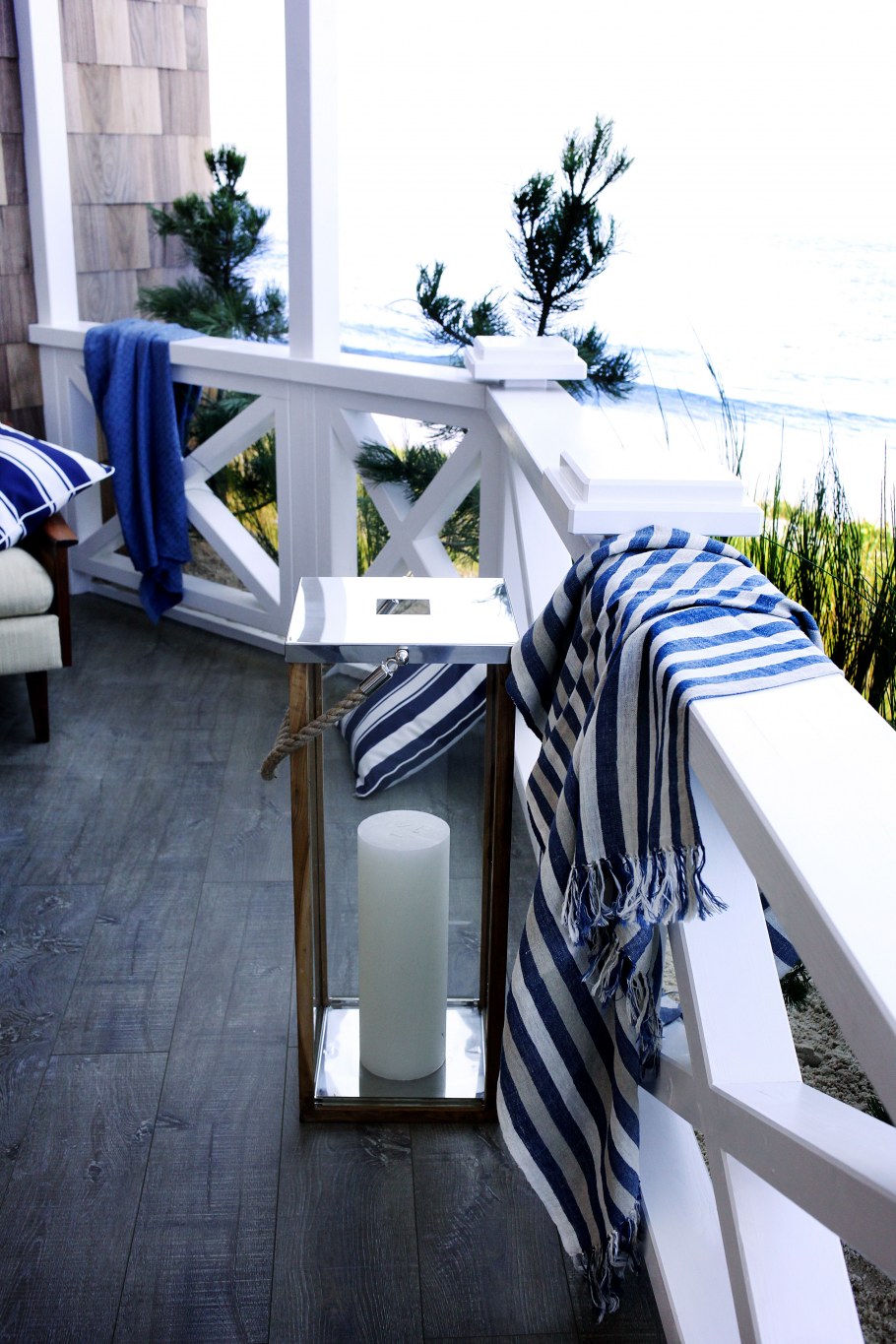 Интерьер веранды в морском стиле