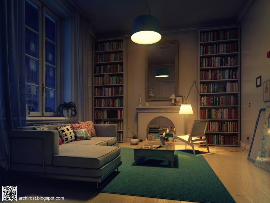 Уютное освещение комнаты