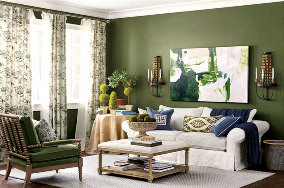 Цвет хаки в интерьере